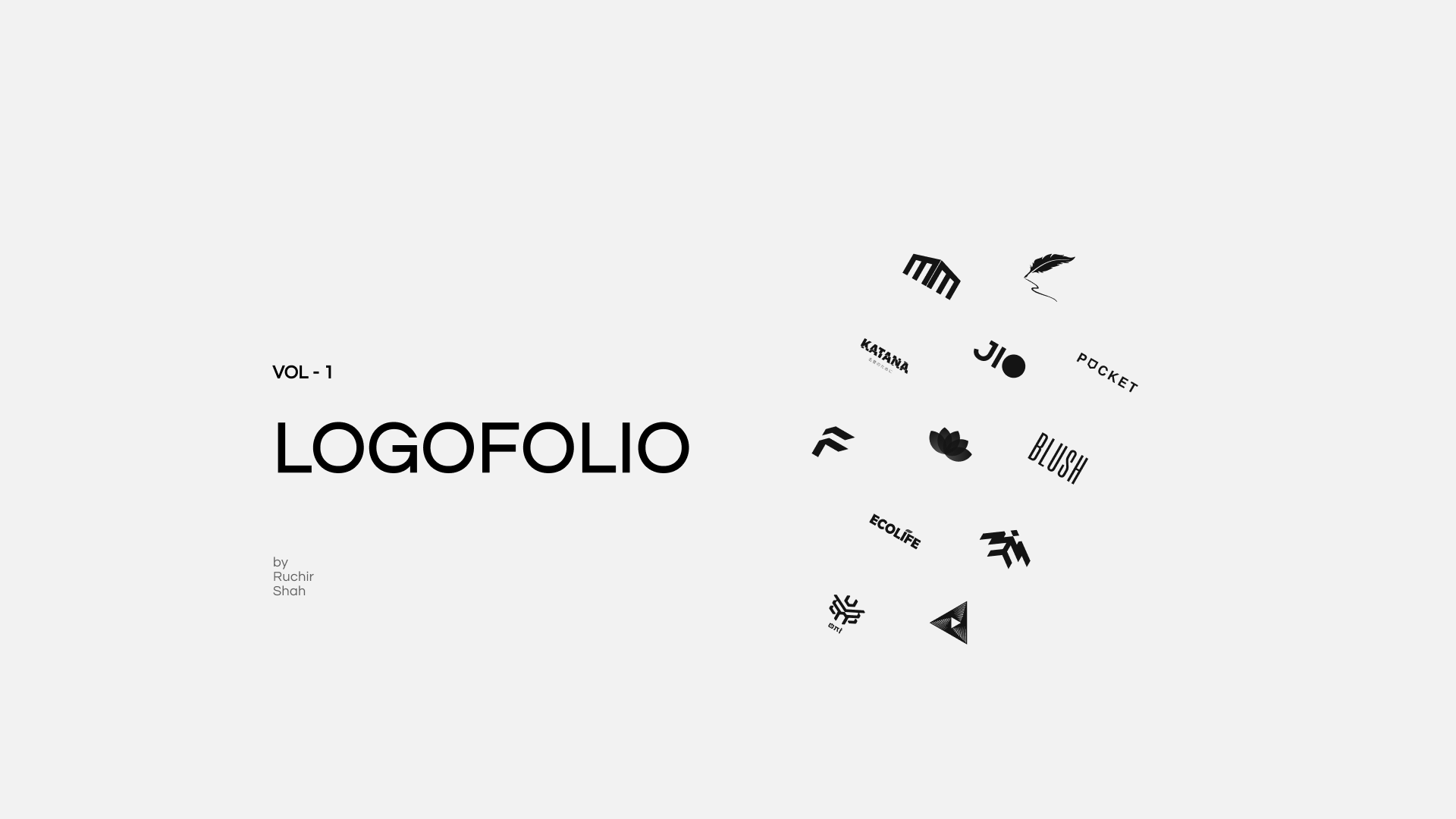 Logofolio | Vol - 1 | Ruchir Shah black and white branding classic logo graphic design iconic logo illustration inspiration logo logo design logobook logoconcept logofolio logotype minimal logo modern logo portfolio showcase timeless logo visual identity wordmark