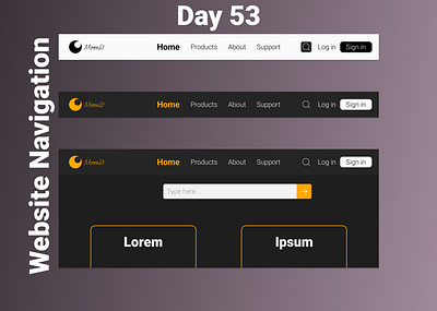 Day #053 Prompt: Website Navigation #DailyUI #Figma #UIdesign ui
