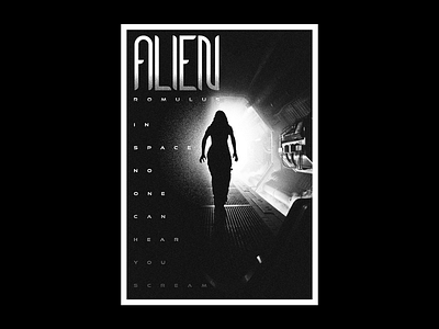 Alien Romulus Poster Design alien design graphic design movie poster poster design