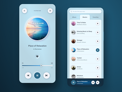 Music Player app design graphic design illustration typography ui ux