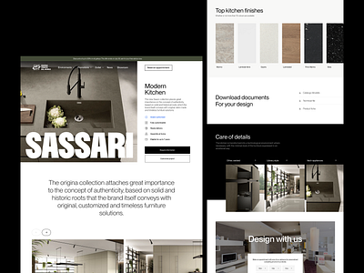 Kitchen Website - Detail design ecommerce kitchen minimal ux web website