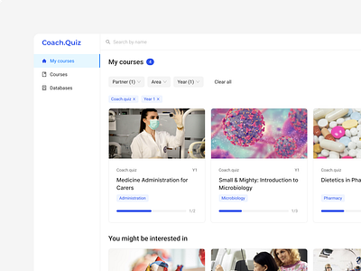 Case study: Redesign of My courses page for Coach.Quiz