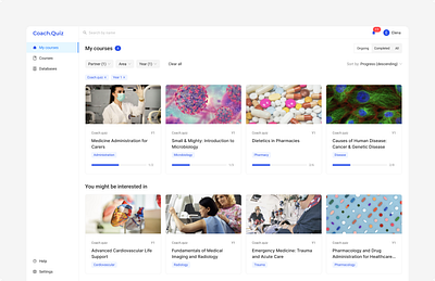 Case study: Redesign of My courses page for Coach.Quiz