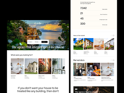 Real Estate - Homepage agency design homepage landing minimal real estate ui ux web website