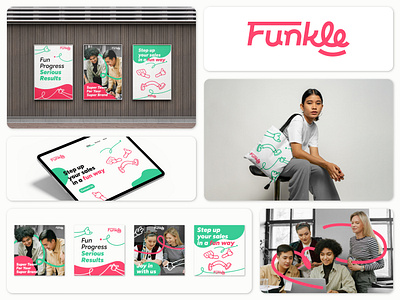 Logo For Funkle design digital marketing graphic designn logo poster dessign smile smile logo template dedsign wordmark