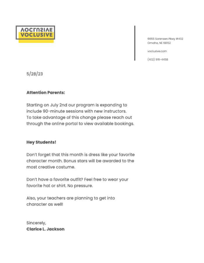 Voclusive Moving Box Letterhead brand branding design gif
