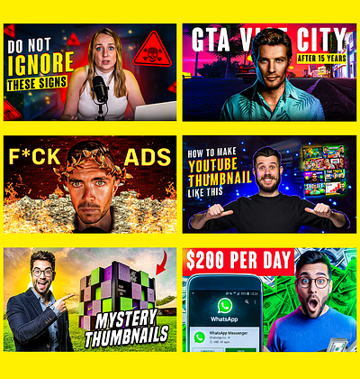 Top Notch Thumbnail Designs graphic design photoshop thumbnail design youtube youtube cover design youtube expert youtube graphics