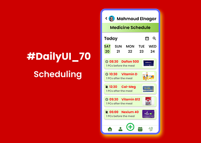 #DailyUI - #071 - Scheduling graphic design ui