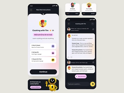 AI Chatbot unused mock-up 3d illustration ai app application artificial intelligence bot chat chatgpt figma interface mobile neel openai prakhar robot sharma subscription ui user experience ux