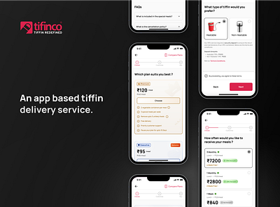 Tiffin Delivery App - UI Design app app design delivery app ui design design tiffin tiffin delivery app ui design uiux user interface