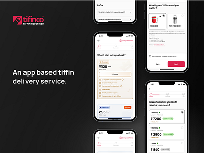 Tiffin Delivery App - UI Design app app design delivery app ui design design tiffin tiffin delivery app ui design uiux user interface