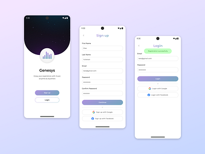 Mobile App Sign Up/Login app design login mobile signup ui