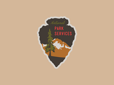 National Park Services Badge badge design branding graphic design illustration logo mountain national park tree vector