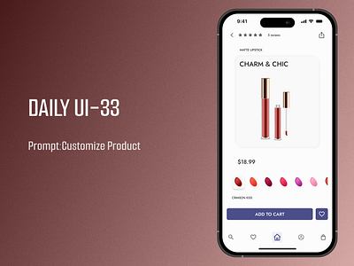 Daily UI-033 customize product daily ui challenge dailyui ui design