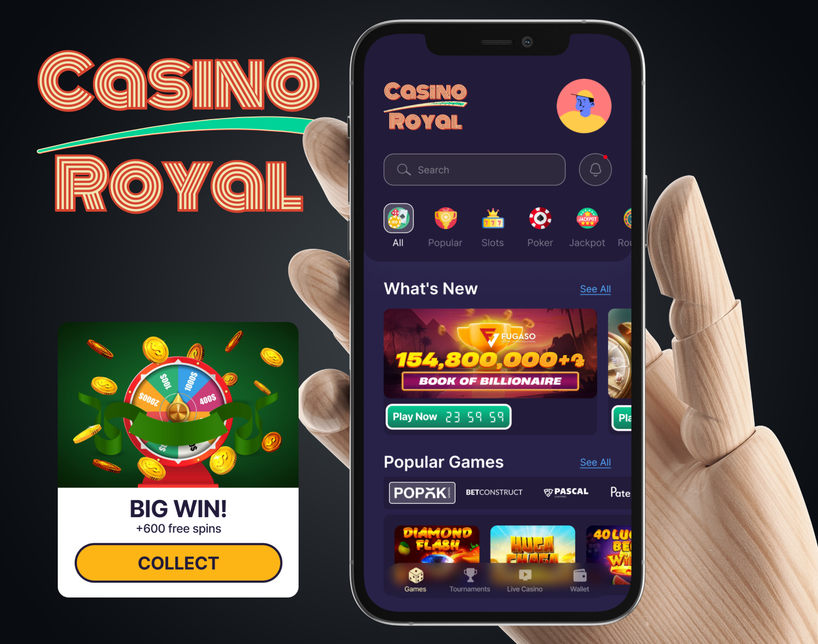 Casino Royale: Mobile App Concept (IOS) betting branding design gambling graphic design logo poker product design spin ui ux wheel