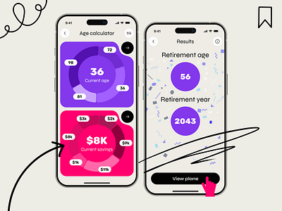 Retirement Calculator Mobile iOS App app branding design graphic design illustration logo typography ui ux vector