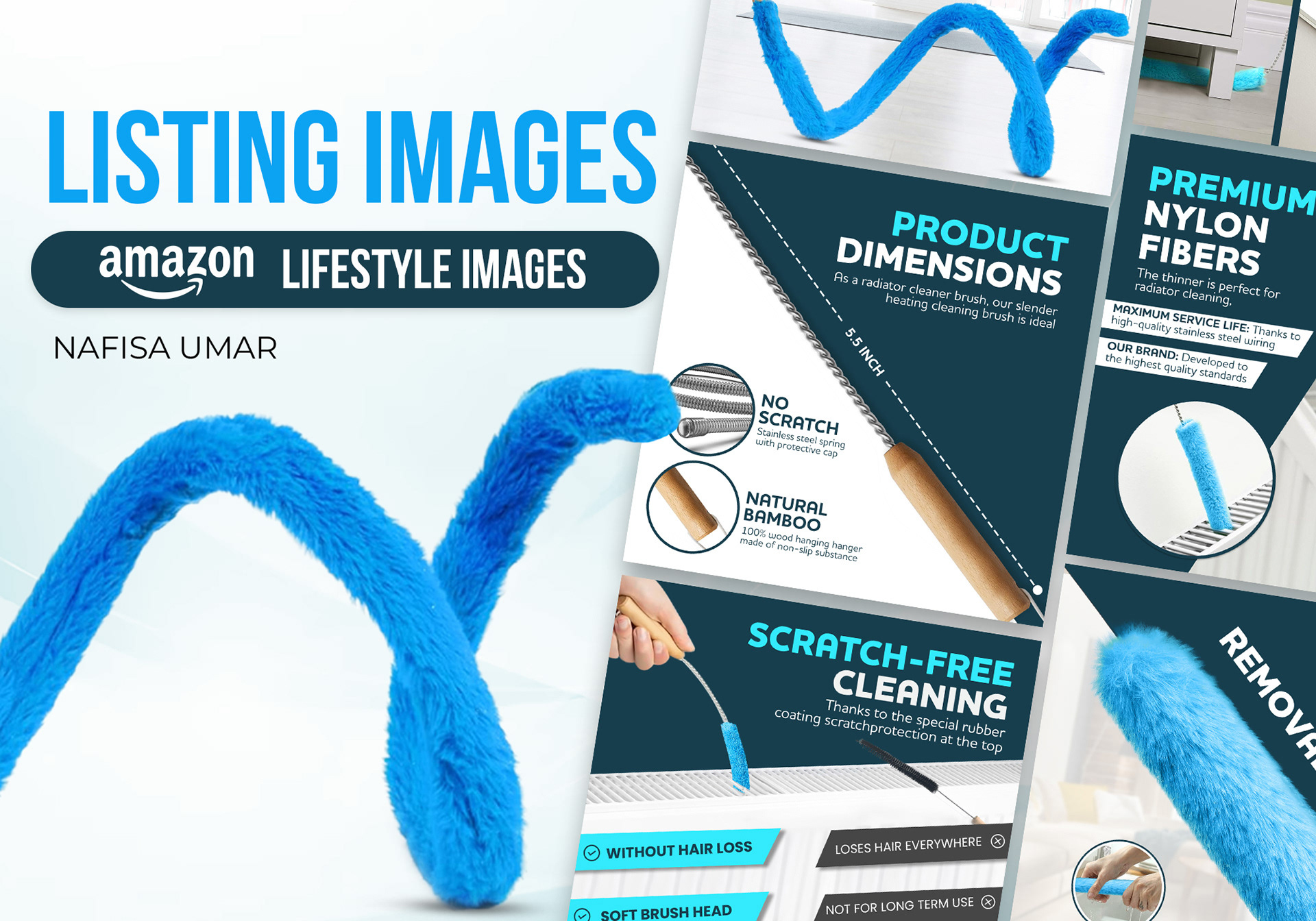 Premium Cleaning Brush || Amazon Listing Images amazon amazon listing images amazon listing infographics amazon product branding design enhance brand content image editing listing images product infographics