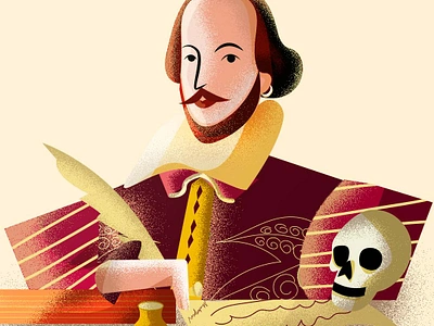 Shakespeare Portrait Illustration animation art branding design dribbleart artwork graphic design illustration inspiration logo ui