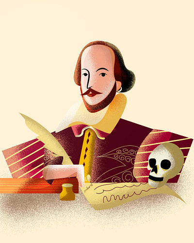 Shakespeare Portrait Illustration animation art branding design dribbleart artwork graphic design illustration inspiration logo ui