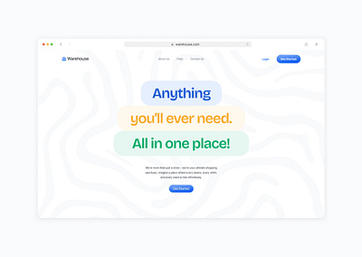 Warehouse Hero Section ecommerce tech ui ui design ux ux design warehouse