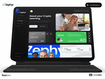 Zephyr | University app asset bitcoin btc coin crypto cryptocurrency dashboard digital etc ethereum finance fintech landing management trading ui university wallet webdesign