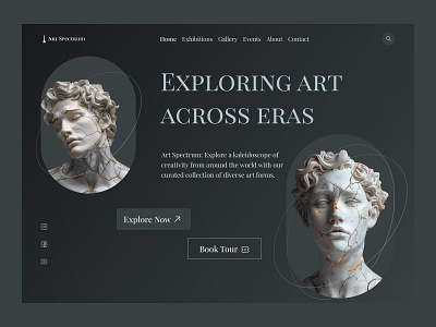 Virtual Art Gallery Website design figma productdesign ui uiuxdesign userinterface ux webdesign