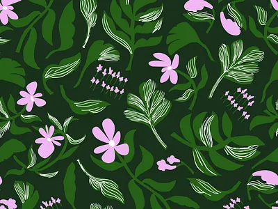 Seamless Patterns branding flower pattern leaf pattern patterns seamless pattern