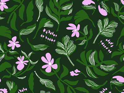 Seamless Patterns branding flower pattern leaf pattern patterns seamless pattern