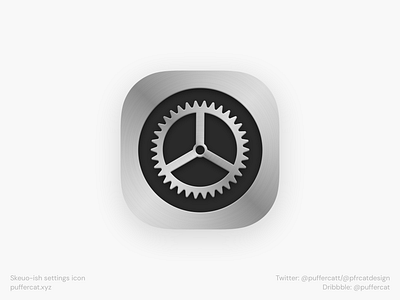 Skeuo-ish settings icon design gradient graphic design icon sketch skeuomorphism