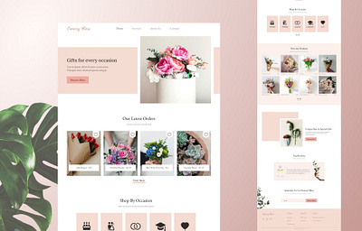 Flower Shop Homepage web design