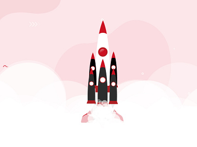 Rocket Missile 2d animation adobe after effects animation bubbles clouds gas illustrator infographics missile motion design motion graphics rocket smoke speed