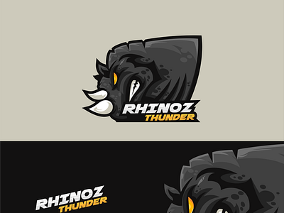 RHINOZ THUNDER LOGO animation branding design esports esportslogo gaming gaminglogo graphic design illustration logo mascot mascotlogo typography vector