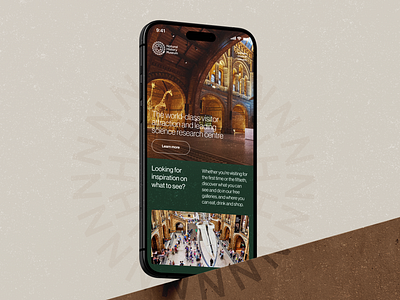 Natural History Museum Web Page mobile musem natural ui