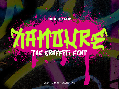 Xanovre - Unique Graffiti Font branding brush design fashion font graffiti illustration metal modern new paint rought street typeface typography ui urban vintage web