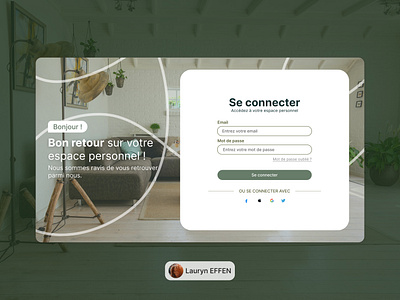 Connexion espace personnel login ui webdesign