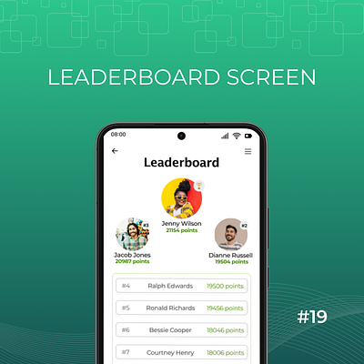 Daily UI Day-19/100: Leaderboard Screen dailyui day 19 design designchallenge designing ui uiuxdesign ux visual design