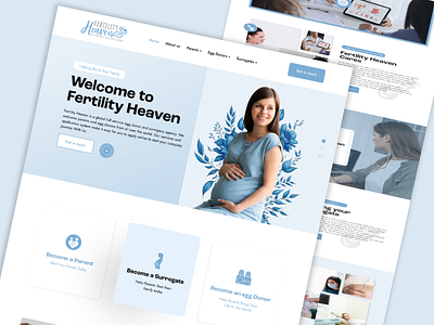 Fertility Heaven - Egg Donor And Surrogacy Website Design design fertility heaven fertilization graphic design ui ui ux uiux designer user interface design ux web design website design