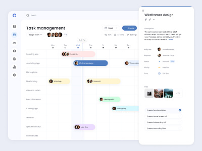 Task management dashboard admin branding dashboard design gantt graphic design illustration interface layaout logo managment sidebar table task task managment team ui user experience user interface ux