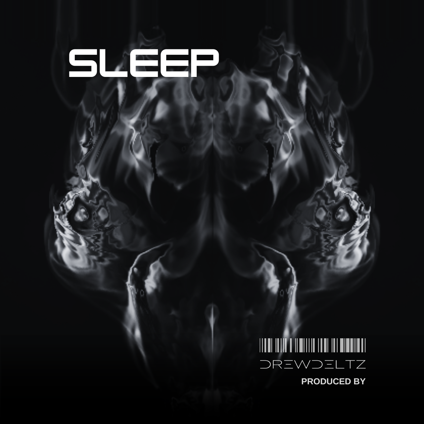 Rorschach-like Techno Mixtape Cover album cover animation black and white branding dark aesthetic design graphic design mixtape mixtape cover modernmusic monochrome music music art psychological art rorschach