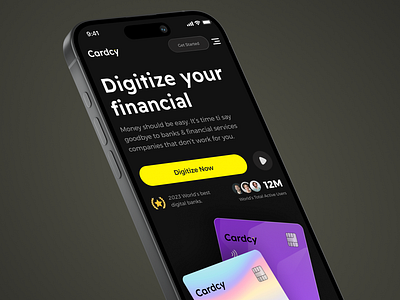 Cardcy - Financial Platform 3d animation app branding design digtal card financial graphic design illustration logo loo minimal mobile mobile responsive moible card motion graphics ui uiux vector web design