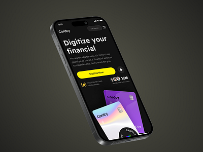 Cardcy - Financial Platform 3d animation app branding design digtal card financial graphic design illustration logo loo minimal mobile mobile responsive moible card motion graphics ui uiux vector web design