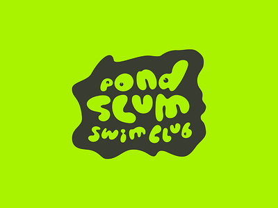 Pond Scum Swim Club - Logo branding design illustration lettering logo