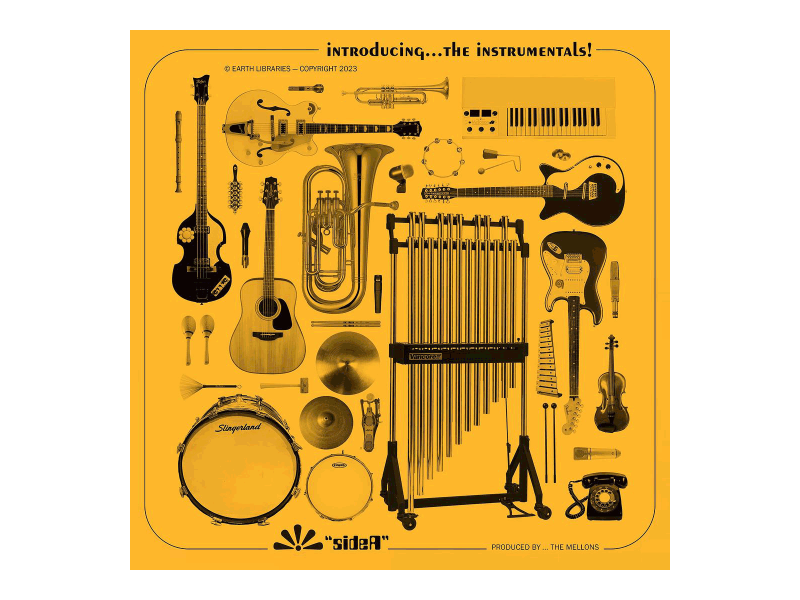 Introducing... the instrumentals! album art baroque pop graphic design instrumental rock and roll the mellons