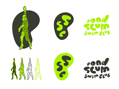 Pond Scum Swim Club - Branding branding design illustration lettering logo