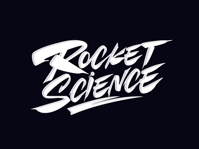Rocket Science Hand lettering logo design branding creative creative logo design graffiti logo graphic design hand drawn hand lettering identity illustration logodesign logotype