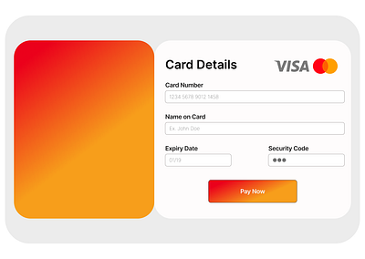 Daily UI #002 #DailyUI - Credit Card Payment Page credit card dailyui mastercard payment visa web design