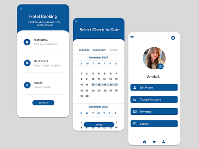 Hotel Booking App booking clean design hotel hotel booking simple ui ux
