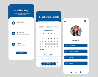 Hotel Booking App booking clean design hotel hotel booking simple ui ux