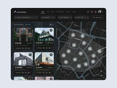 Real Estate Web App abk abkdesigns b2b creative design designinspiration dribbble findhome home landingpage logo map realestate ui uiux user interface ux web webapp webdesign