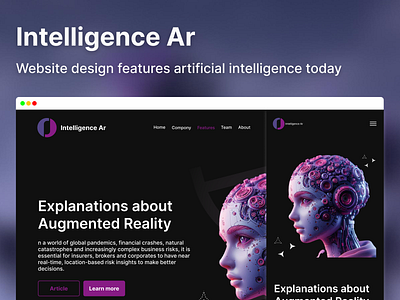 ✦Website design features intelligence Ar✦ 3d animation app ar branding des design graphic design human illustration intelligence landing logo motion graphics smart ui ux vector web website